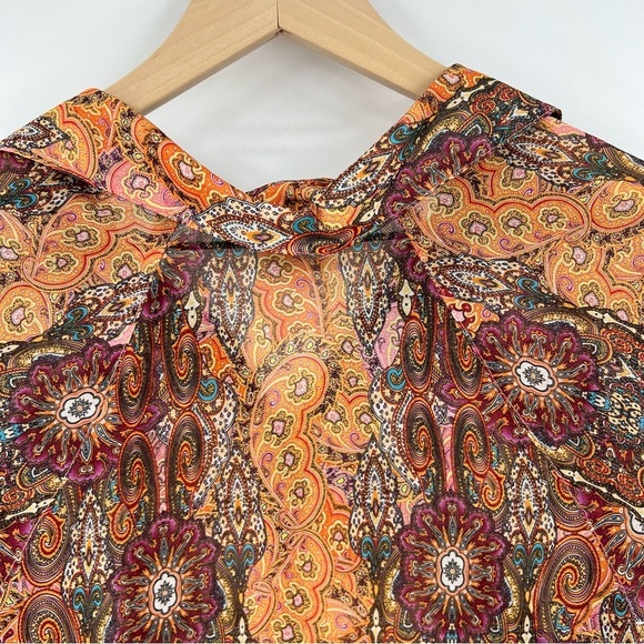 Ivy Jane Boho High Low Tunic Top S Sheer Western Country Hippie Festival Boho - Picture 5 of 5